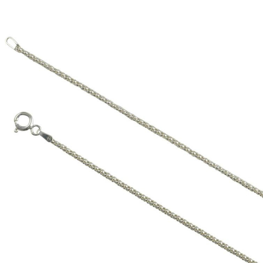 Sterling Silver Necklace  Chain 20" Sterling Silver Popcorn 1.8mm Chain Italian